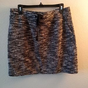 Loft Black and White Skirt